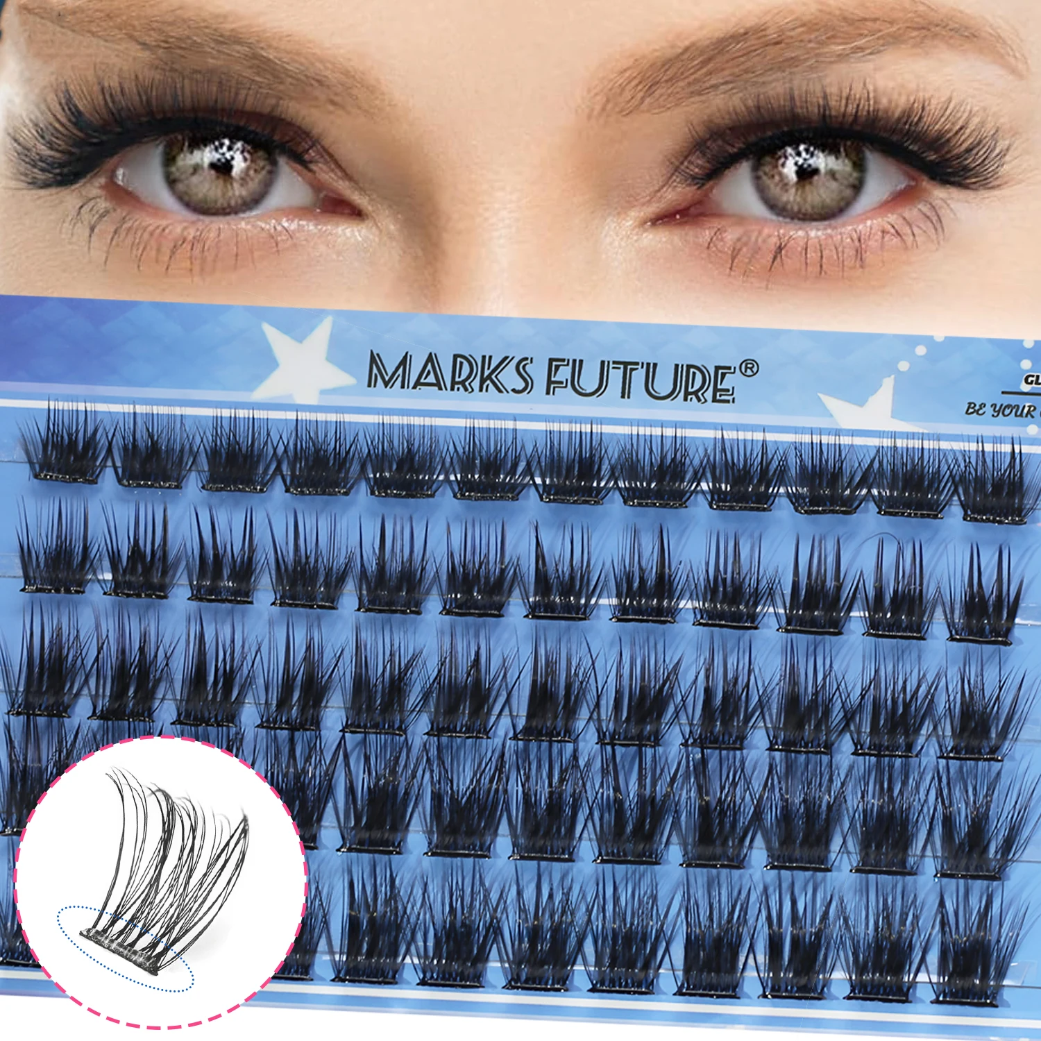 ขนตาปลอมแบบมีกาวในตัว 8-16 มม. คละแบบ 60 ชิ้น ขนตาธรรมชาติแบบนุ่ม ดีไซน์ D Curl ขนตาแบบช่อเล็กๆ น้ำหนักเบา ใช้ซ้ำได้ กันน้ำ เหมาะสำหรับการใช้งานในชีวิตประจำวัน