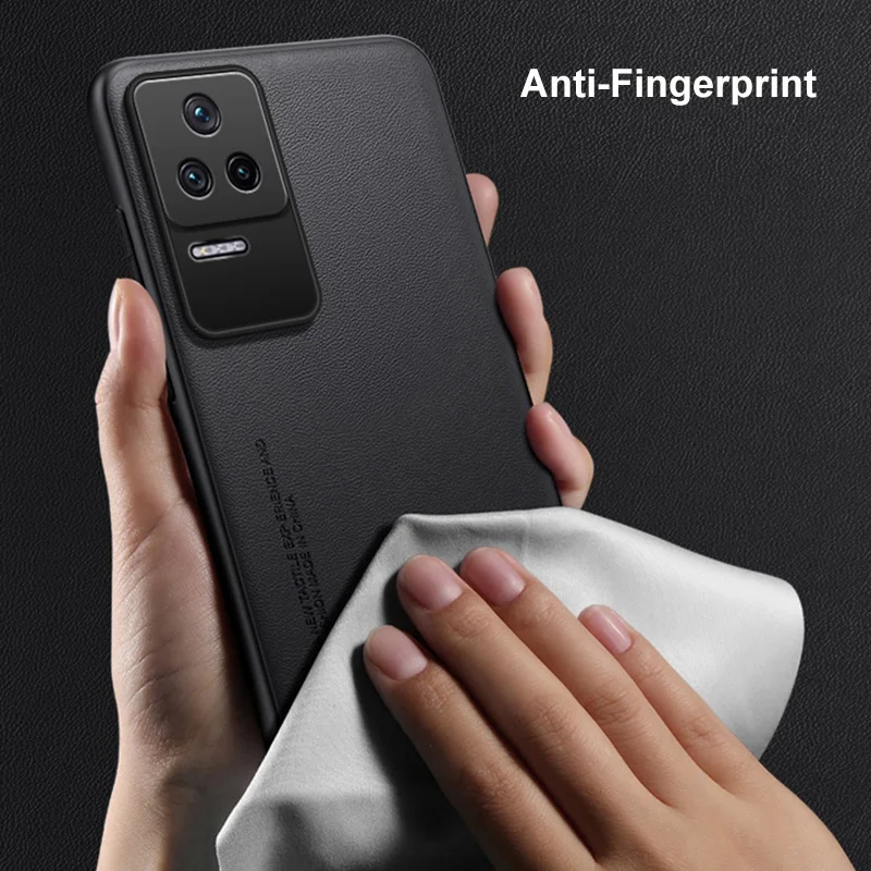 حافظة جلدية فاخرة من البولي يوريثان لهاتف Xiaomi Poco F4 غطاء خلفي من السيليكون غير اللامع مقاوم للصدمات حافظة هاتف حماية كاملة لهاتف Redmi K40S PocoF4