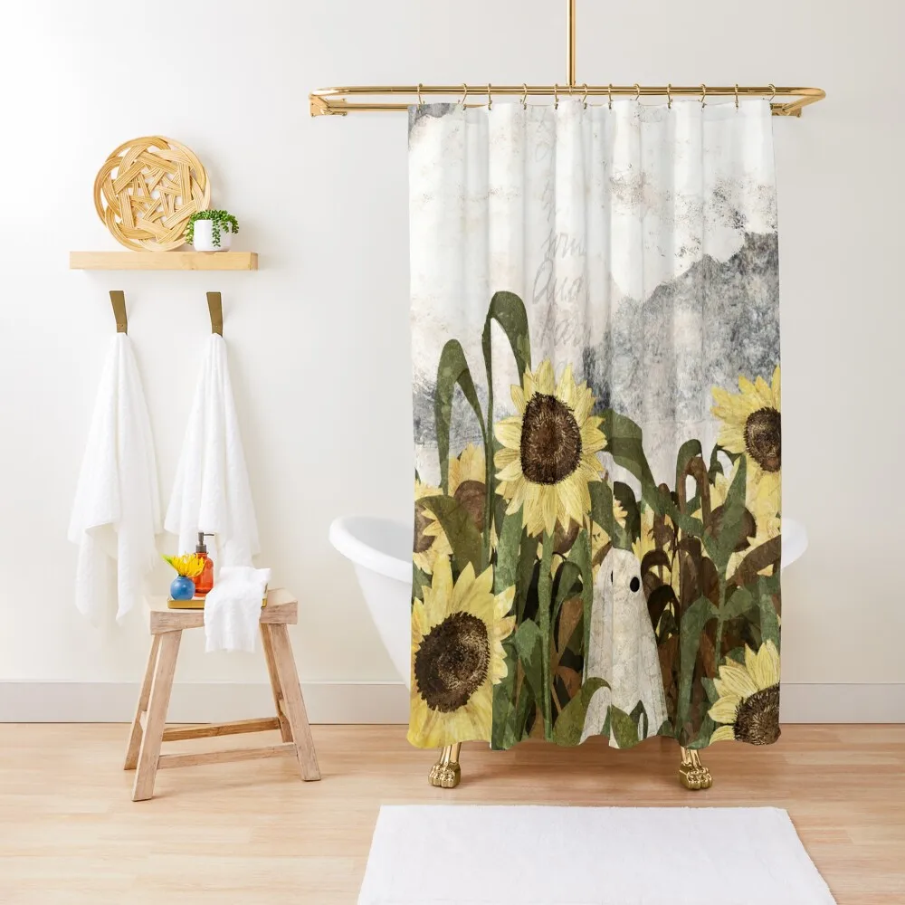 

There's A Ghost in the Sunflower Field Again... Shower Curtain Bathroom Accessories Waterproof Shower And Anti-Mold Curtain