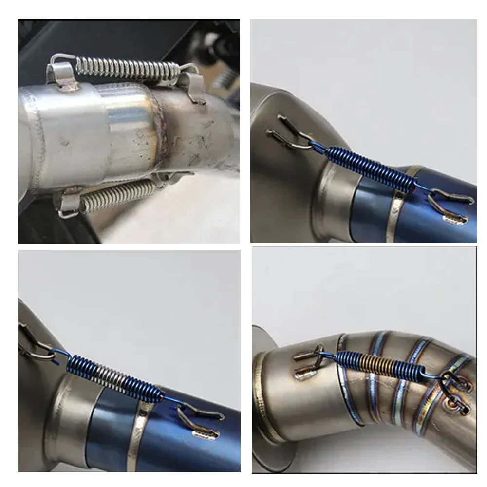 2pcs 60mm/75mm Motorcycle Exhaust Spring Hooks Stainless Steel Exhaust Front Middle Link Pipe Rotatable Muffler Silencer Springs - Image 4
