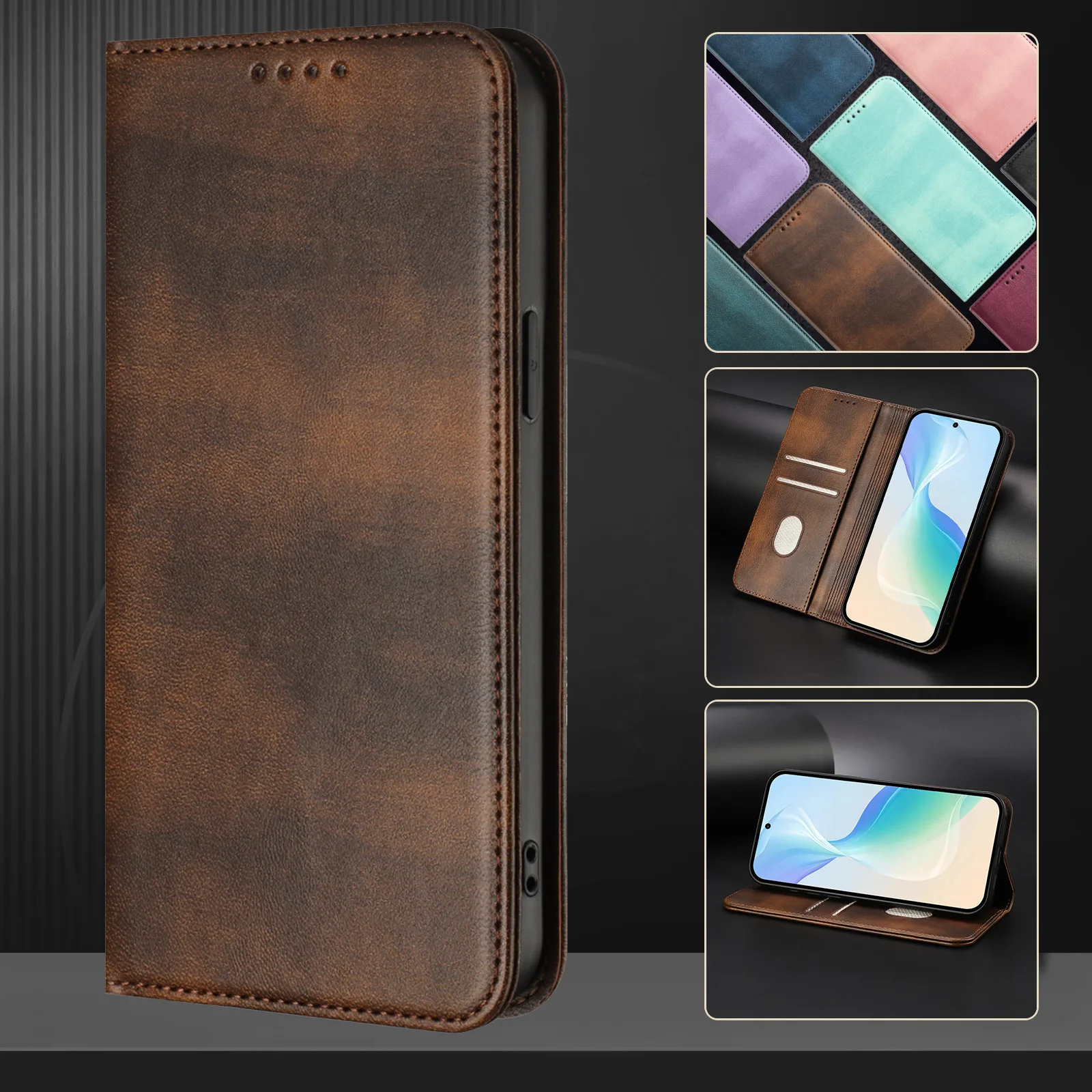 Vintage Wallet Phone Case For Samsung Galaxy A04s A11 A12 A21S A30 A40 A50 RFID Blocking Funda Card Holder Book Leather Cover