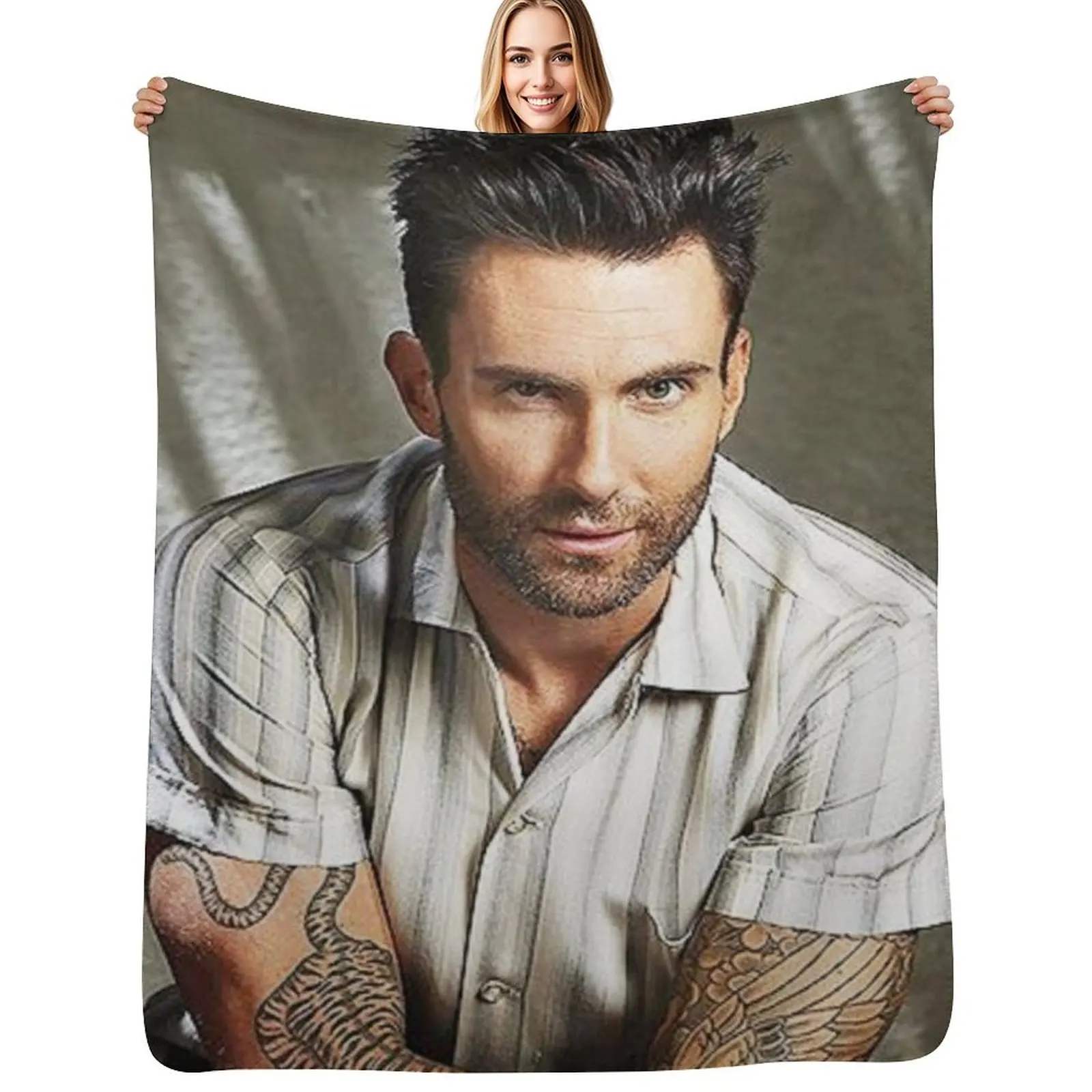 

adam levine Throw Blanket Warm Plush Fuzzy Blanket for Living Room