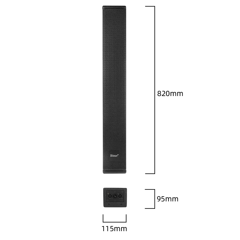 Biner DS90 Unit 9 Professional 100W Black Column Sounds System Equipment Driver Party Speaker