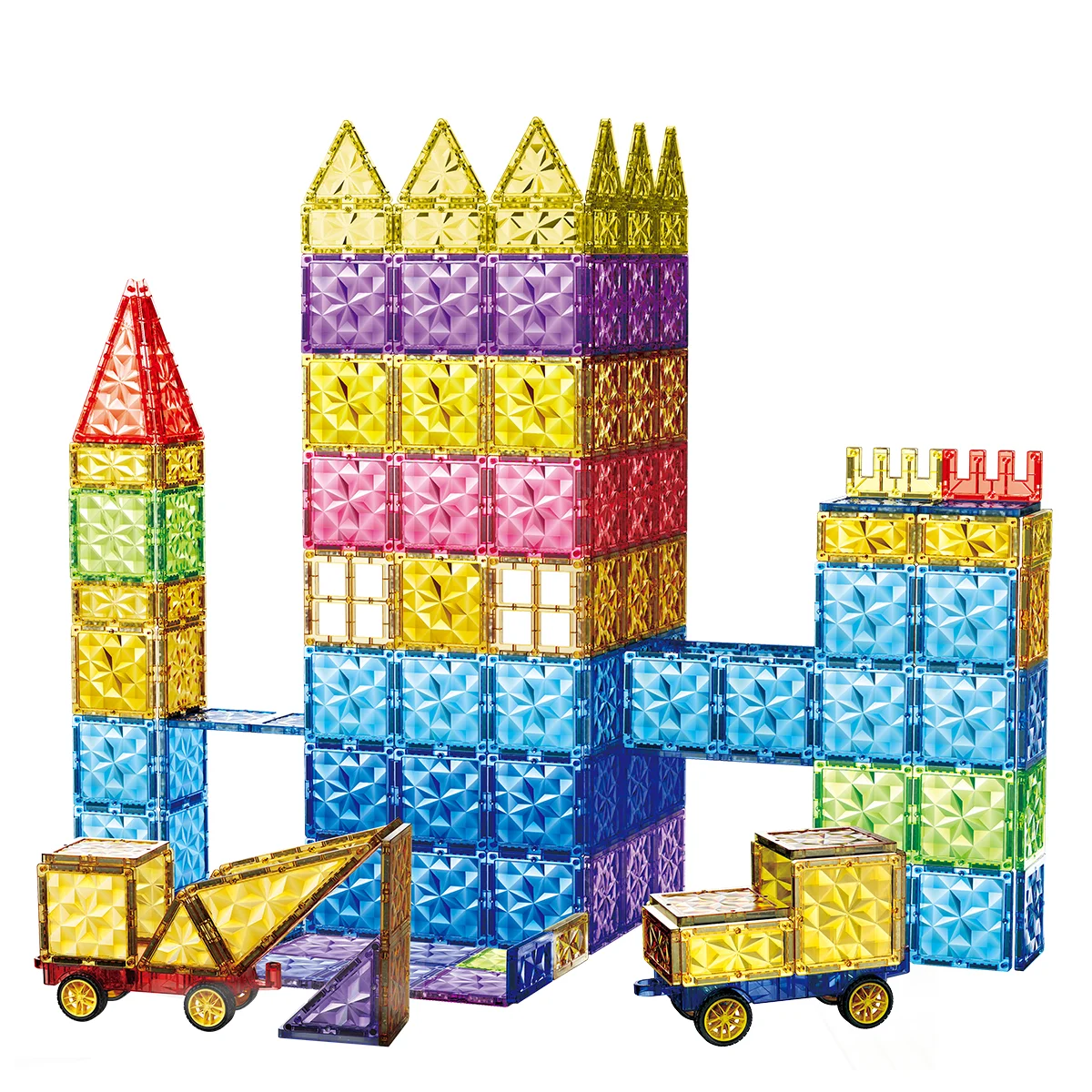 Magnetische Bouwstenen Bouwset 3D Speelgoed Voor 3 + Jaar Kinderen Montessori Educatief STEM Bouwstenen Speelgoed Met Wielen