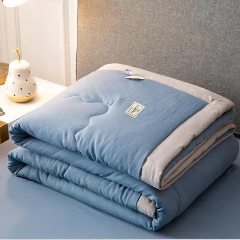 

Home Lightweight Cooled Summer Quilt With Cooling Fabric Double Sides Cooling Blanket For Bed Silky Air Condition Comforter