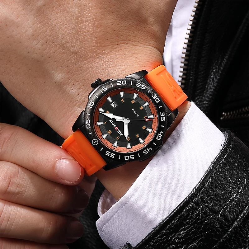 Reloj de moda informal para hombre, resistente al agua, calendario luminoso, multifuncional