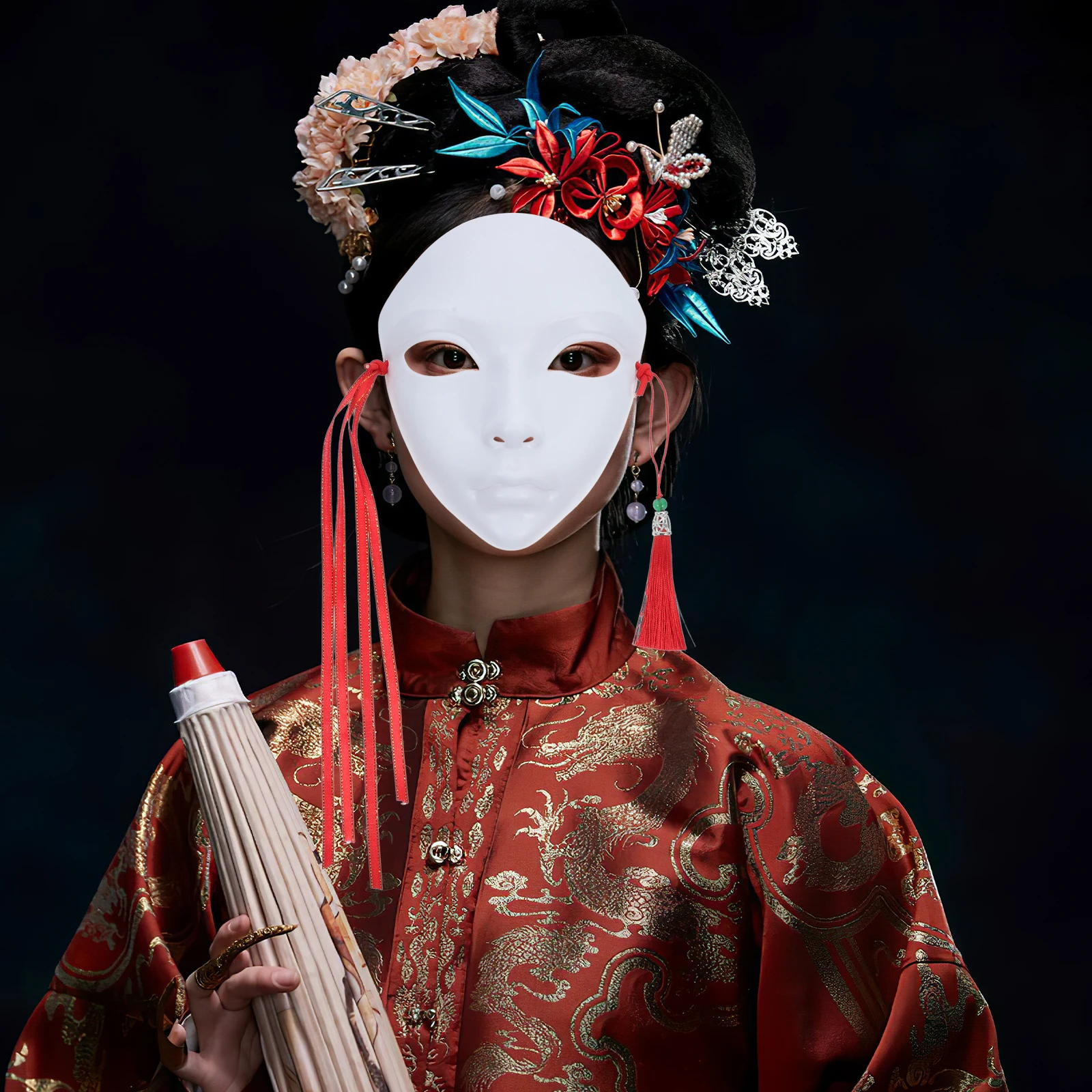 

Handcraft Mask for Masquerade Women Cosplay Diy Masks Collagen Face White Costume Adults Pp Blank Party Decorate Miss