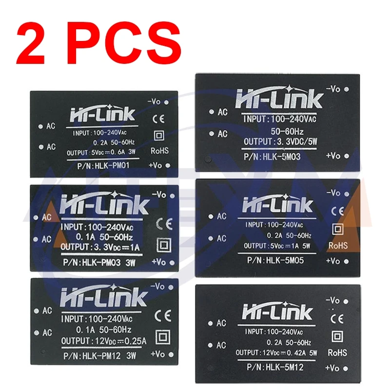 2PCS HLK-PM01 PM03 HLK-PM12 HLK-5M05 5M03 5M12 Mini Netzteil Modul Intelligente Haushalts Schalter