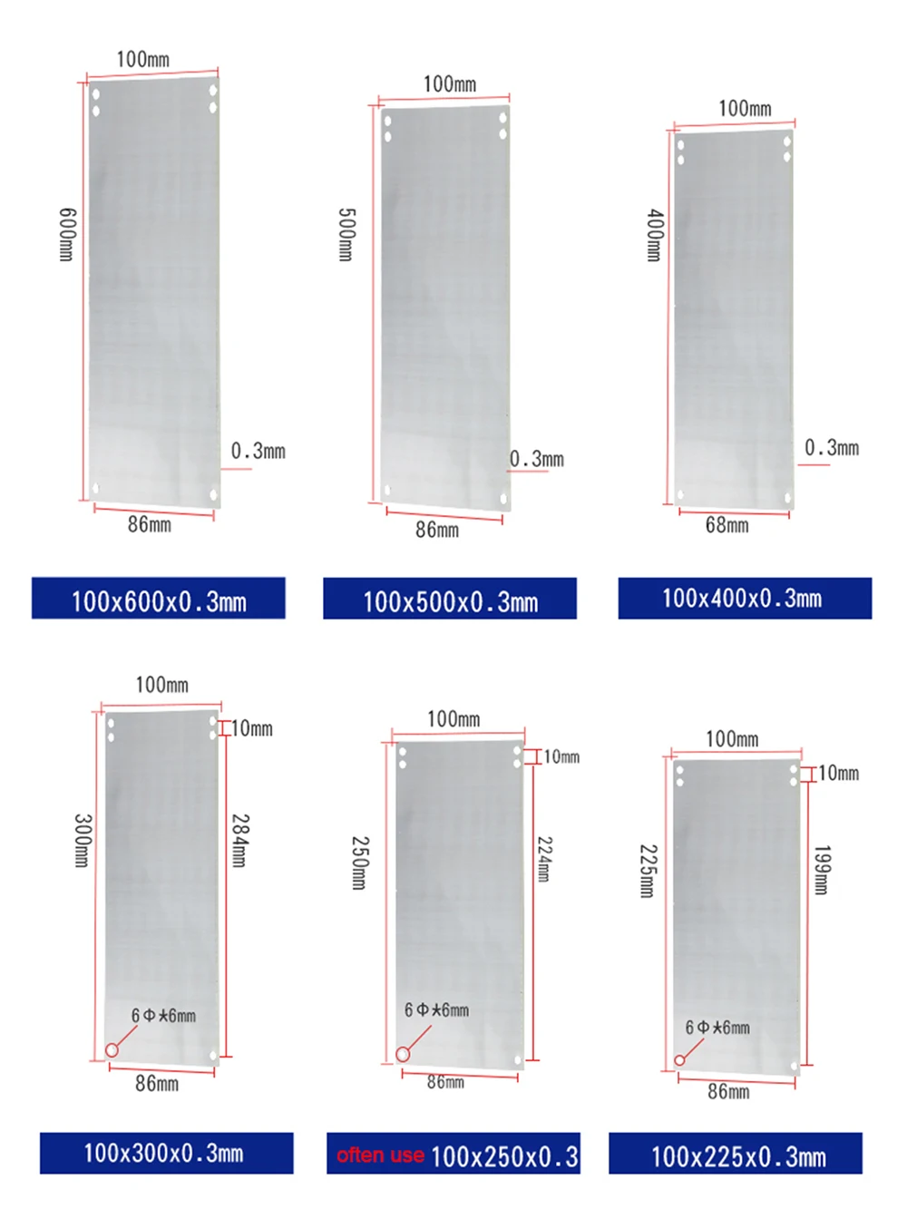 BateRpak Blank Pad Printing Machine cliche plates100x250mm,Magnetic steel sheet plate move ink pad printer part,1pcs price