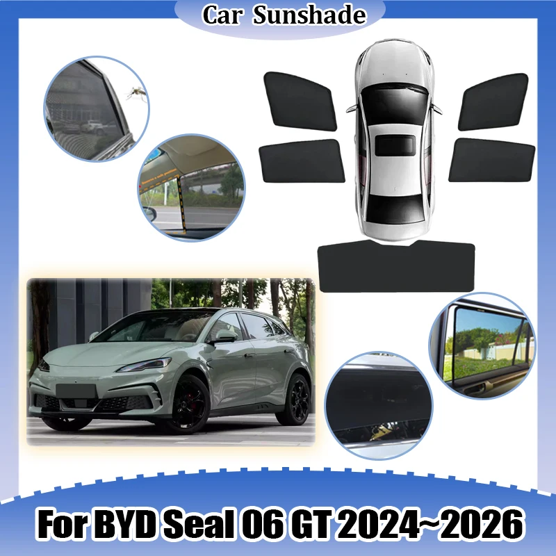 

For BYD Seal 06 GT 2024 2025 2026 Sun Visor Breathable Heat Insulation Window Cover UV block Privacy Curtain Shade Accessories