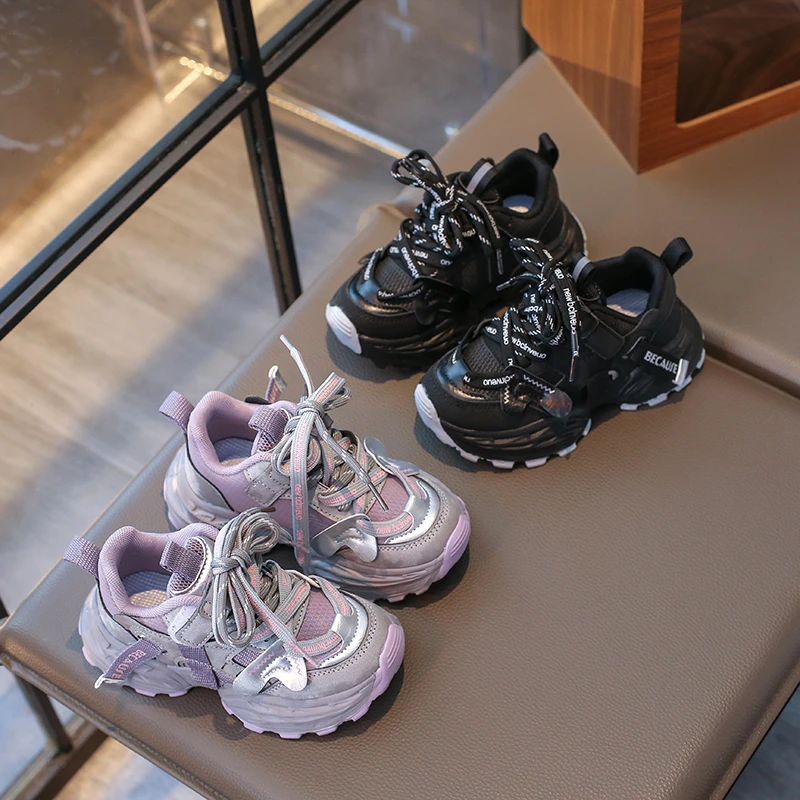 

Повседневная обувь для мальчиков, кроссовки для девочек, противоскользящие, на шнуровке, классические, размеры 26-37, новые, модные, для малышей и маленьких детей, спортивные, для бега