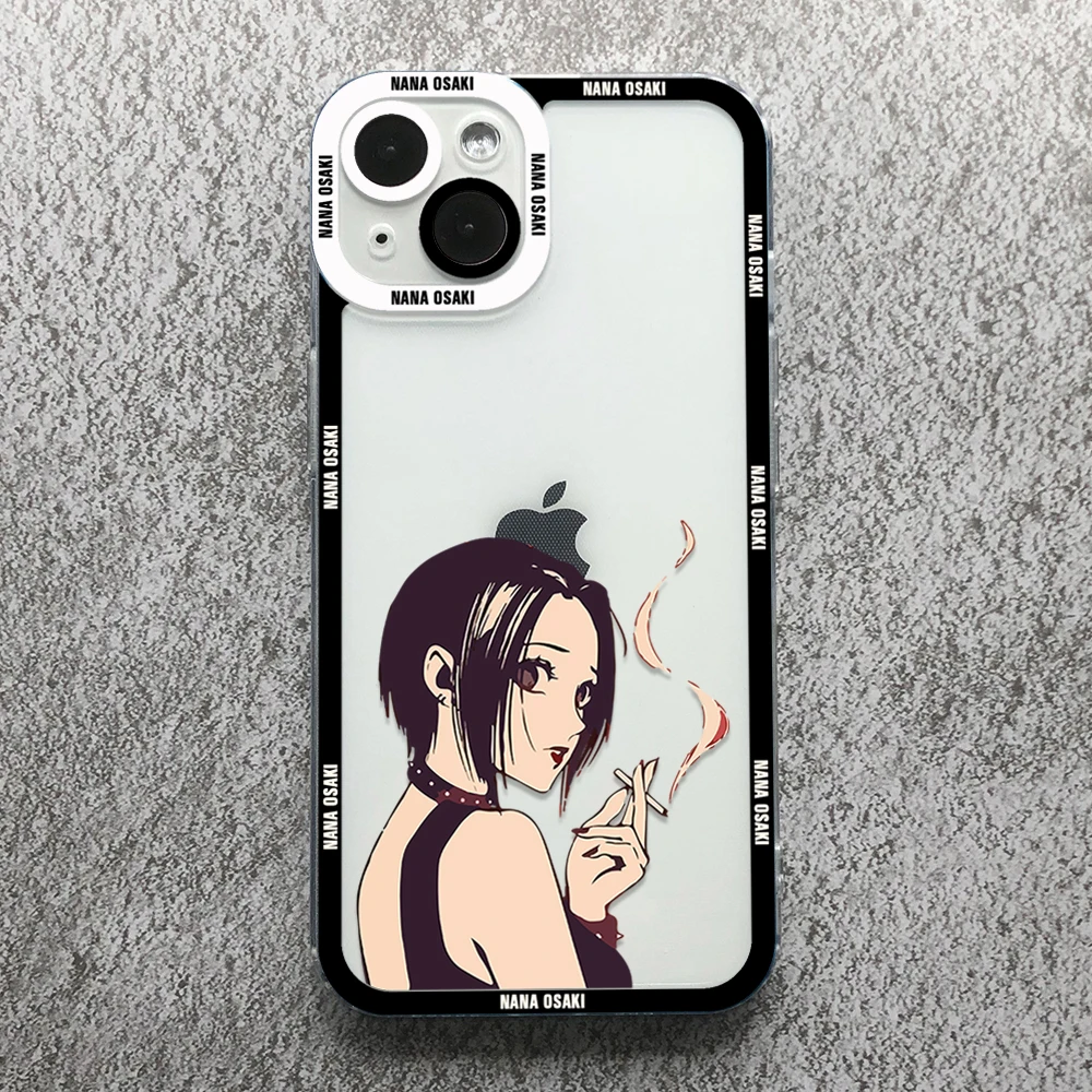 Jpansese Nana Osaki Anime Phone Case For iPhone 15 14 13 12 11 Pro Max XSMAX X XR 15 Plus Cute Girl Clear Angel eyes Soft Cover