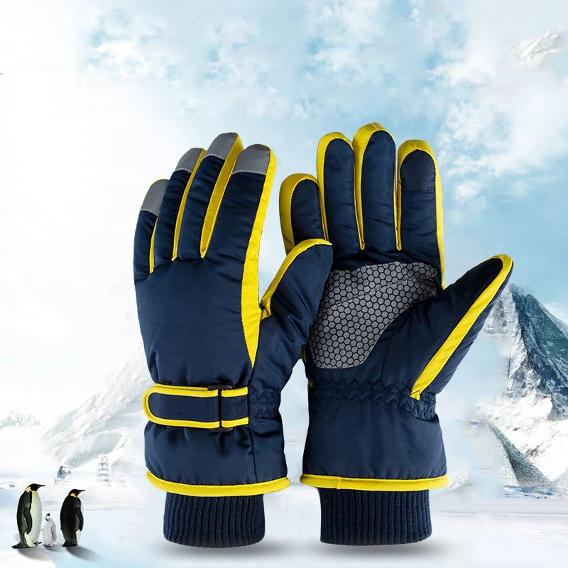 Ski Cotton Gloves Male Winter Thicken Thermal Riding Motorcycle Waterproof Windproof Coldproof Women Skiing Gloves YS8003