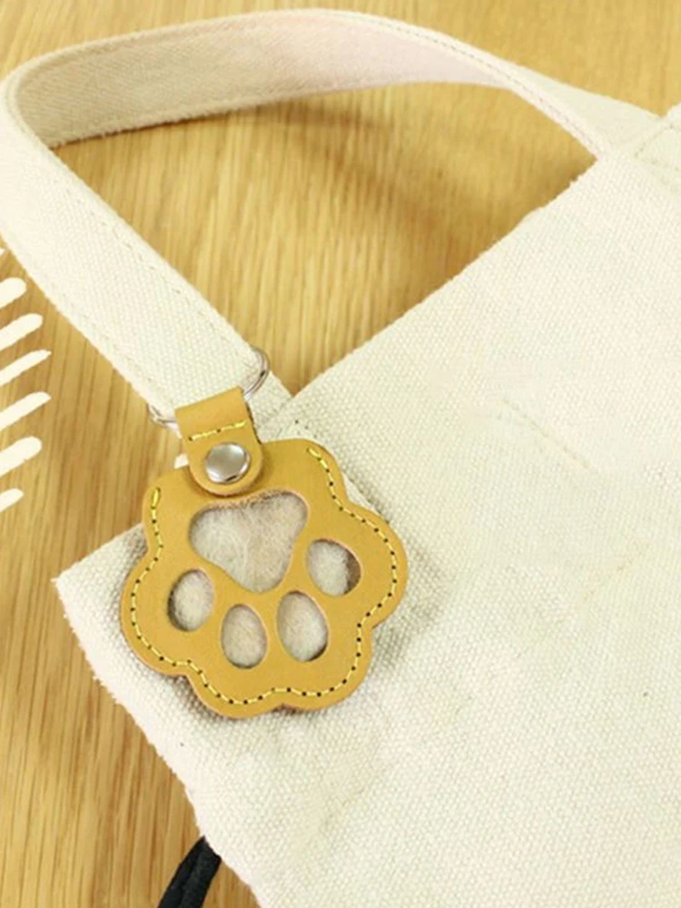 Portachiavi per collezionisti di peli di animali domestici a forma di zampa Portachiavi commemorativo per peli di animali domestici in pelle PU per gli amanti degli animali domestici