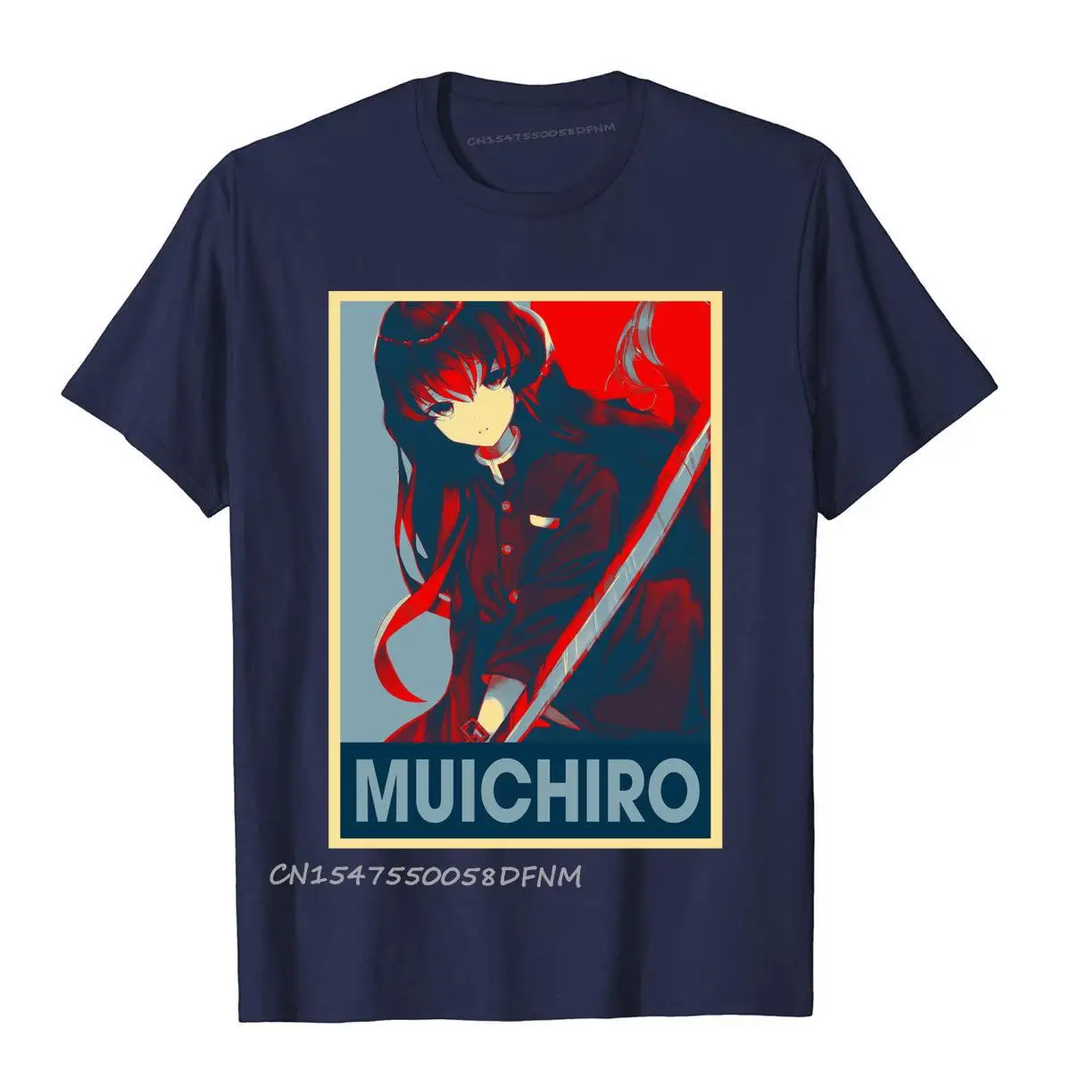 Men Coupons Leisure Tops Shirts Premium Cotton Top T-Shirts Manga Retro Art Muichiro Demon Anime