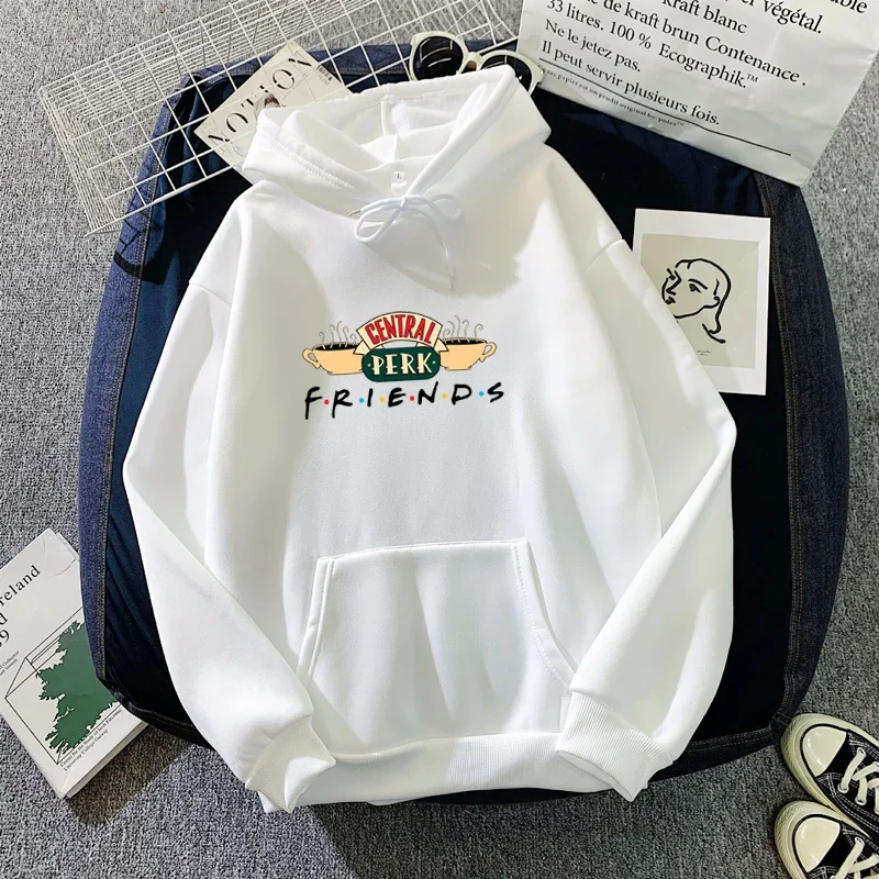 

Fashion Womens Pullover Tops Friends Tv Show Hooded Sweatshirt Casual Long Sleeve Coffee Printing Hoodies Basic Casual Hoody