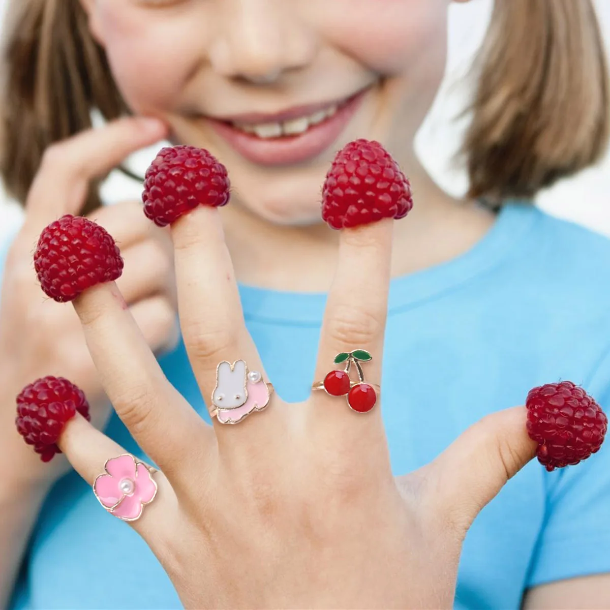 

36Pcs Children Adjustable Rings Colorful Alloy Display Case Kids Birthday Party Favors Ring for Girls