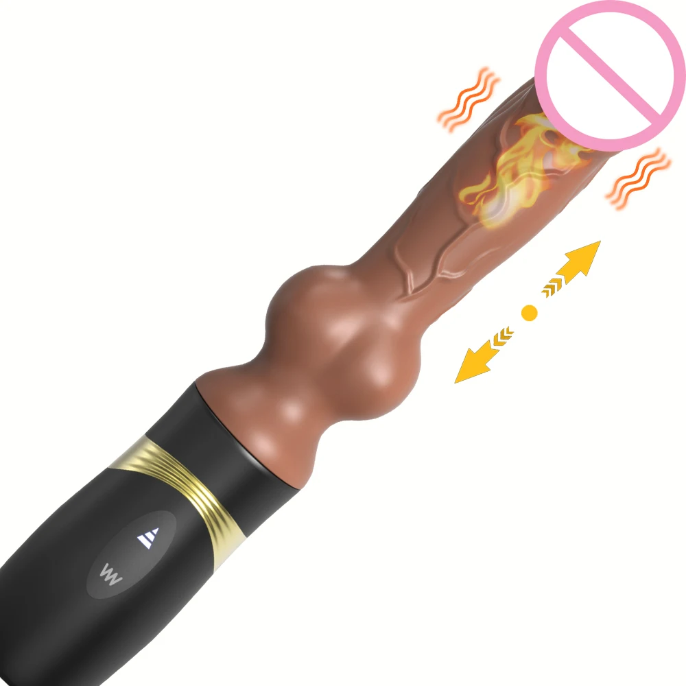 emale sex toy G-spot masturbator, heated telescopic Dildo vibrator, realistic large penis female massager, vaginal stimulator,