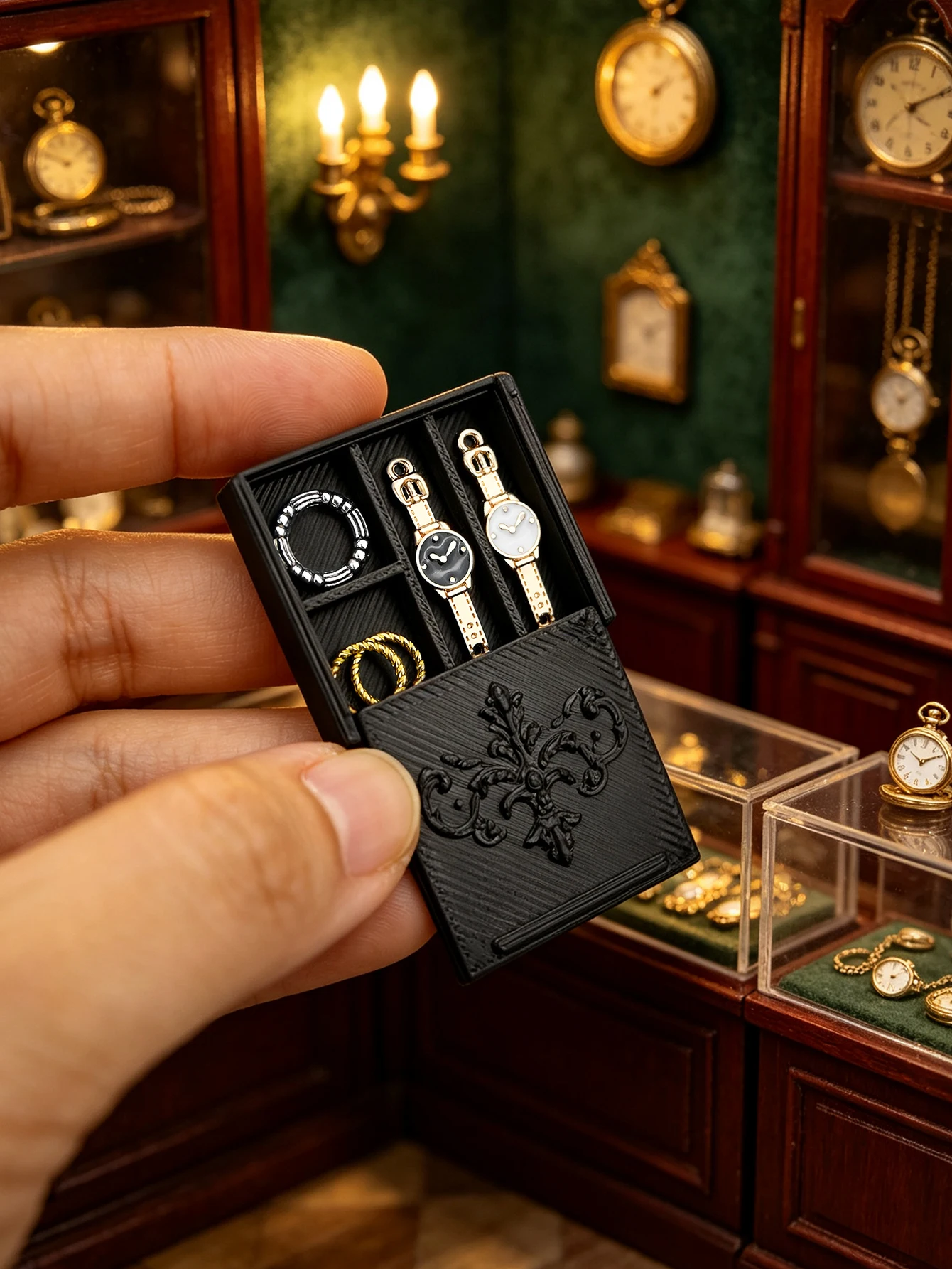 A miniature watch jewelry box - Jewelry Y Watches ulasan dan harga