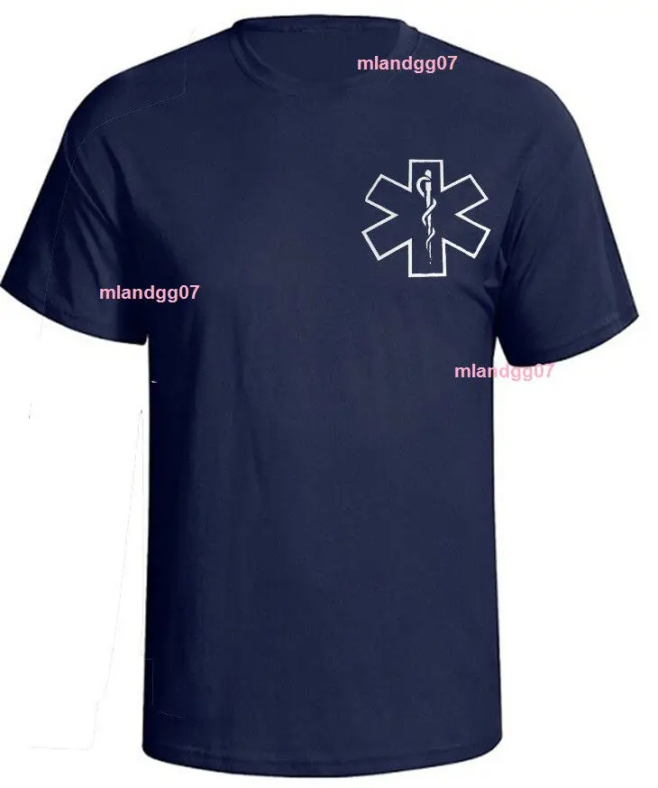 EMS Star of Life Emblem Paramedic T-Shirt 100% Cotton O-Neck Short Sleeve Casual Mens T-shirt Size S-3XL