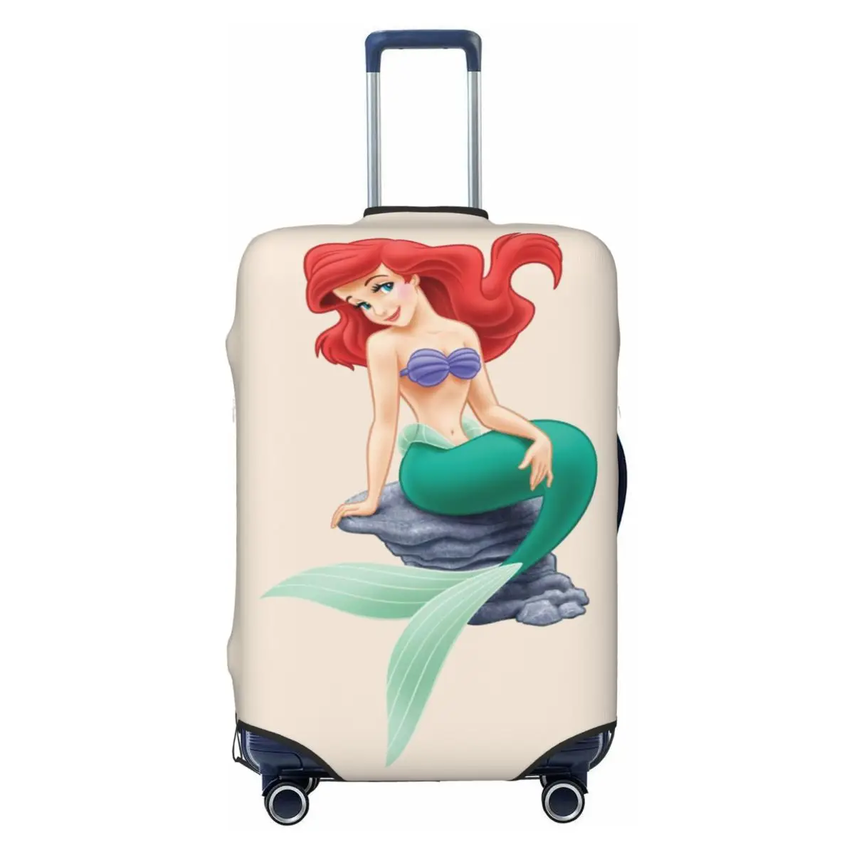 

Эластичный защитный чехол для чемодана с изображением маленькой аниме-русалочки, подходит для чемоданов 18-32 дюймов