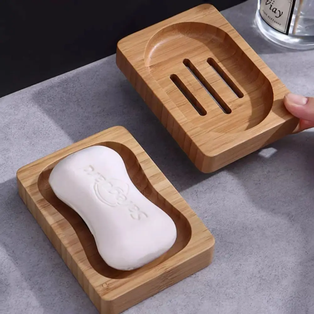 Portable Japanese-style Sink Soap Box Simple Lightweight Draining Soap Tray Non-condensing Creative Wooden Soap Holder Washstand