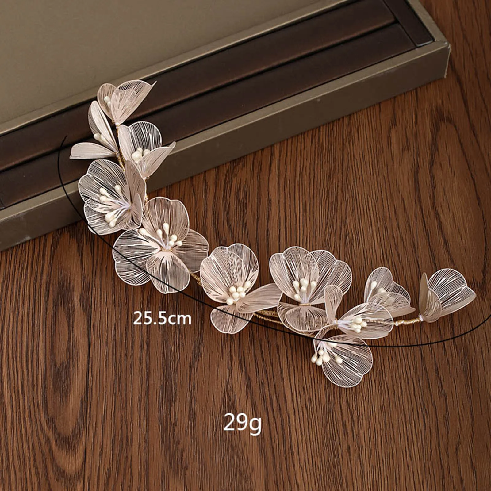 Bridal Flower Headband Lightweight Elegant Hair Vine Handcrafted Romantic Wedding Banquet Party Accessories for Women
