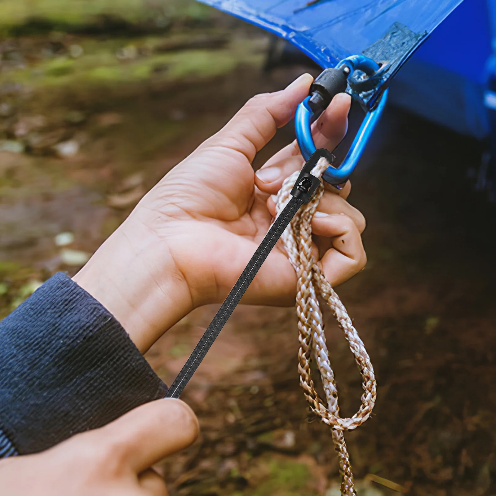 เชือกบันจี้จัมพ์ขนาดเล็ก 25 ชิ้น สายยางยืดแบบหนา พร้อมตะขอ สำหรับตั้งแคมป์กลางแจ้ง จัดเก็บสัมภาระ สายรัดสัมภาระ เชือกบันจี้จัมพ์แบบสั้น