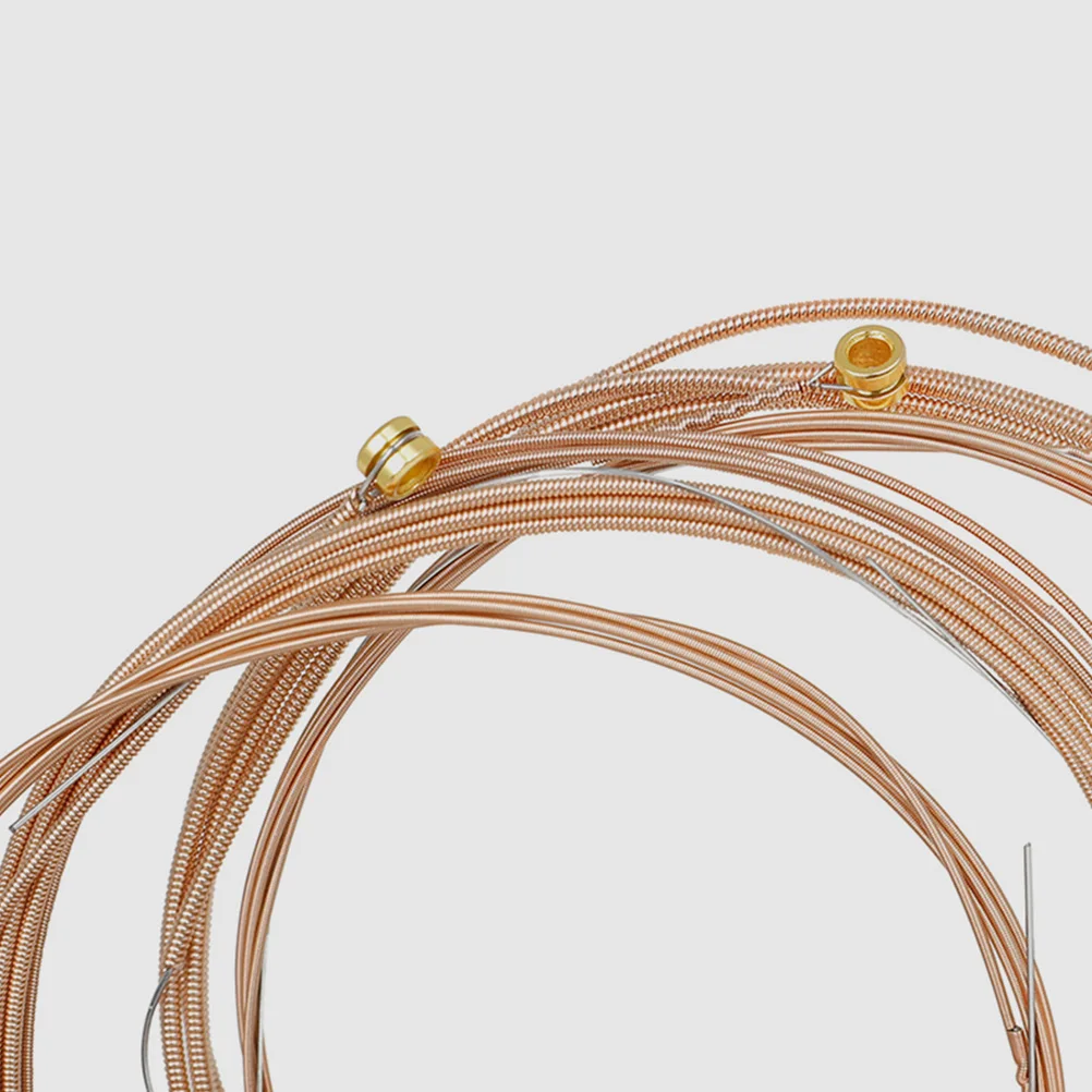 

12 Pcs Guitar Strings Acoustic Parts Replacement Accessory Bronze Folk Supply