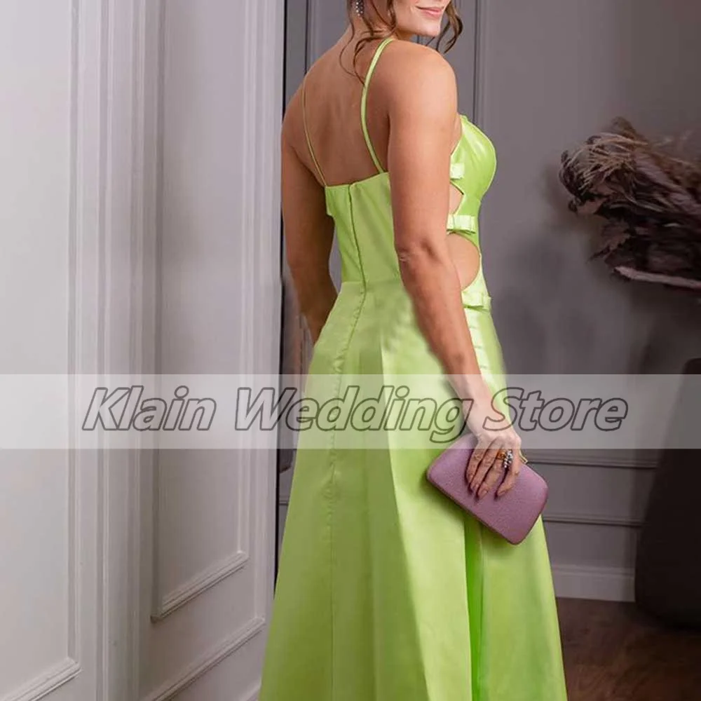 Effen Satijnen Avondjurk Holle Schouderband Strapless A-Line Rugloze Damesmode Rug Rits Vloerlange Prom-Jurk