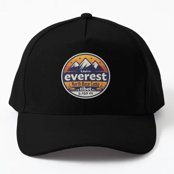 Mount Everest Base Camp  Baseball Cap Hat Sport Fish Snapback Summer Solid Color Black Bonnet  Casquette Mens Spring  Czapka