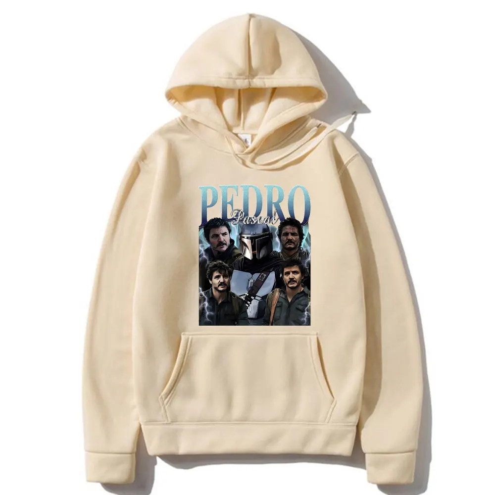 Pedro Pascal Vintage Graphic Hoodie Male Fashion Oversized Pullover Hoodies Men Women Clothing Casual Fleece Cotton Sweatshirt