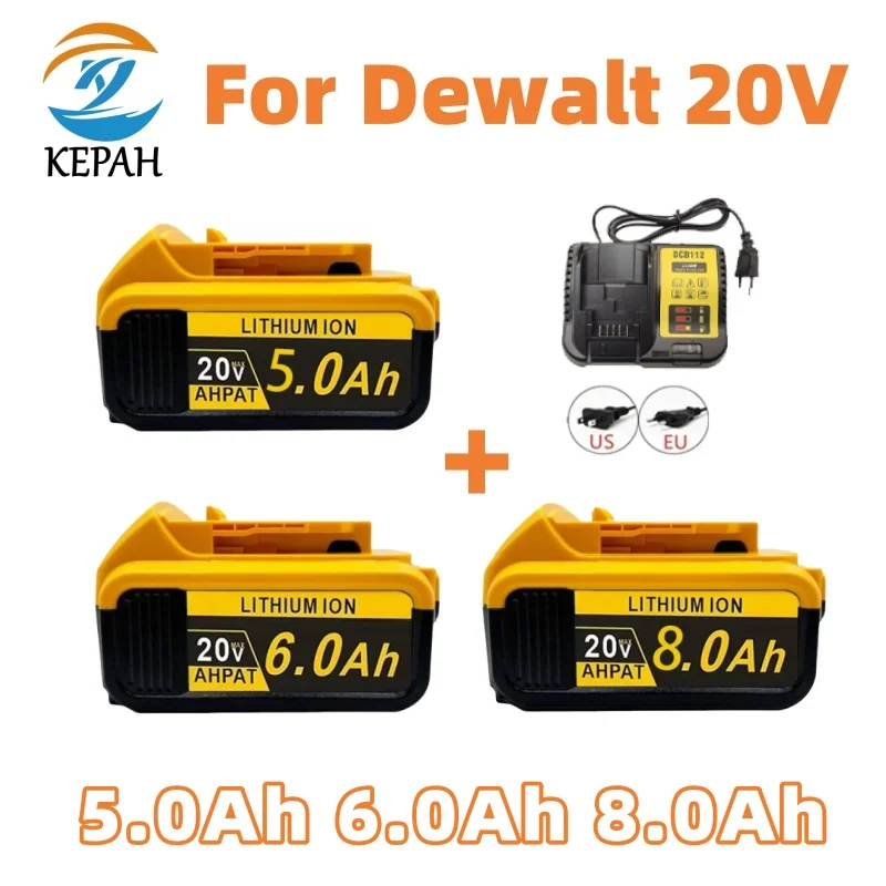 

20V 5.0-8.0Ah lithium battery compatible with DeWei DCB180/200 series! Durable and safer power!