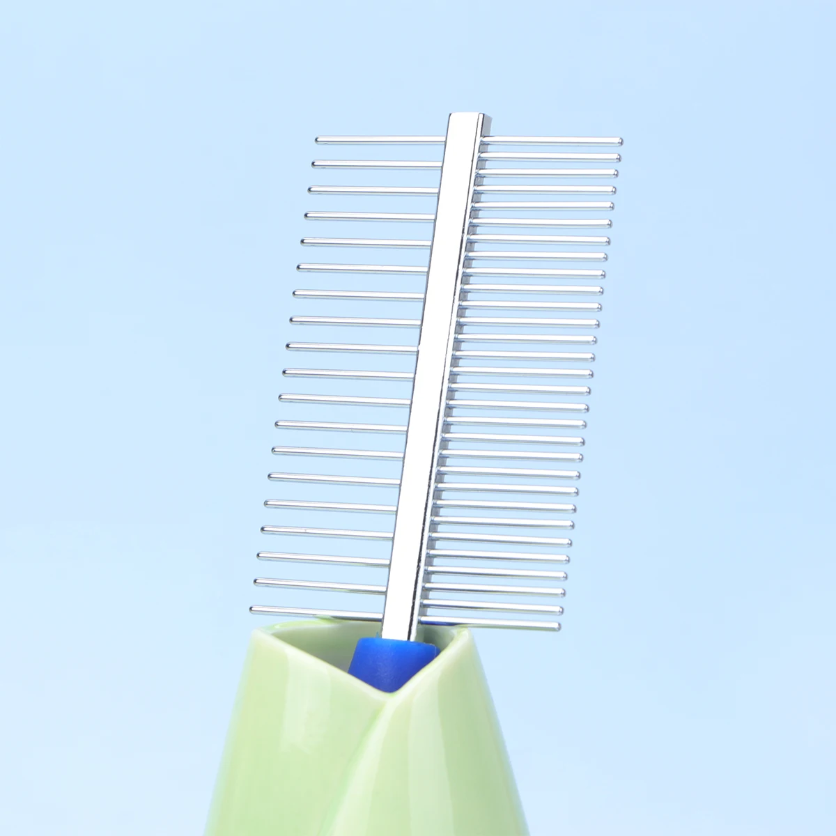 

Double Rows Stainless Steel Pet Grooming Comb Massage Brush Massaging Comb Hair Grooming Scrubber Hair Cleaner for Pet Beauty Cl