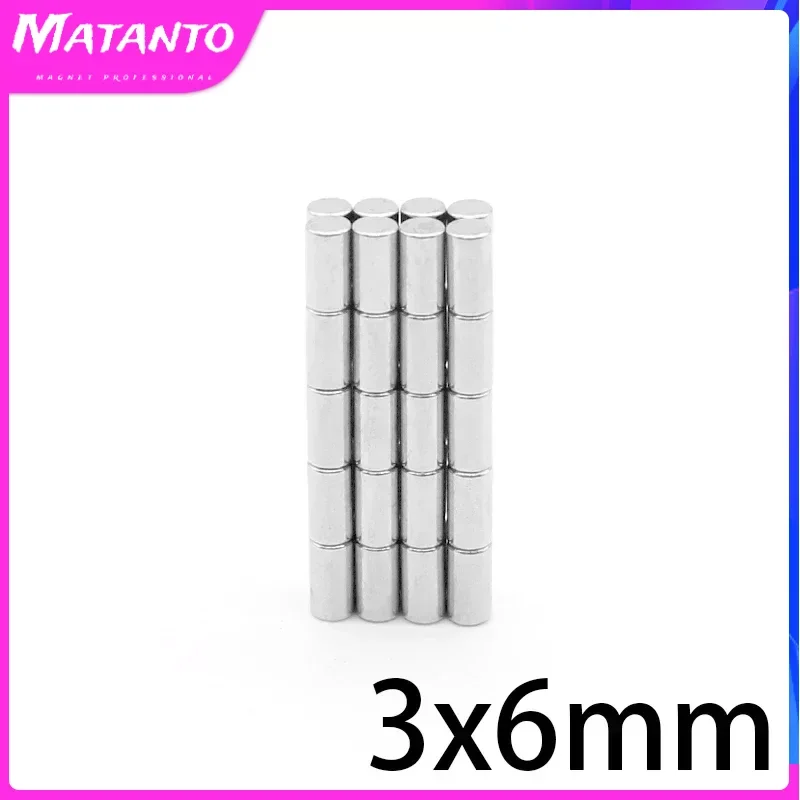 20/50/100/500/1000PCS 3x6 Small Search Minor Magnet 3mm x 6mm Bulk Round Neodymium Magnets 3x6mm Disc Magnets strong 3*6 mm