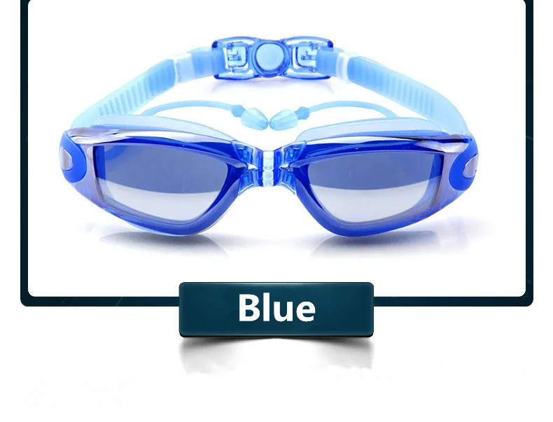 Schwimmbrille für Erwachsene, Poolbrille, Antibeschlag, für Männer und Frauen, UV-Schutz, optische wasserdichte Schwimmbrille mit Ohrstöpseln – Detail 9