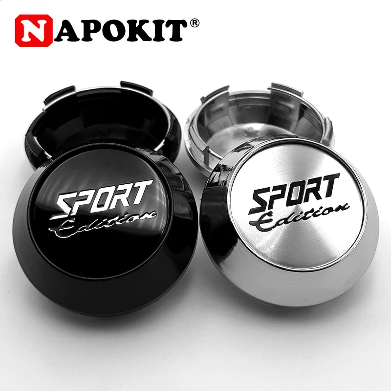 4pcs/lot 65mm with Metal Ring SPORT Edition Logo Car Wheel Center Cap Car Wheel Rim Hub Cap Cover