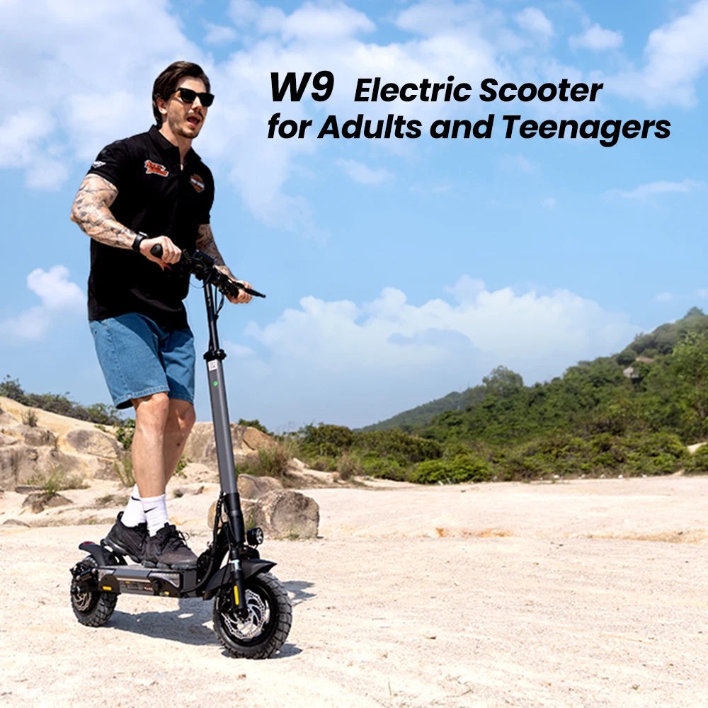 IScooter W9 Elektroroller 1000W Motor 48V14AH Hochleistungs-Lithium-Batterie Unterstützt APP E-Scooter Vordere und Hintere Scheibenbremsen Stadtfahrten Höchstgeschwindigkeit 45KM/H Maximale Reichweite 45KM 10-Zoll-Luftreifen für jedes Gelände Brandneu Original – Detail 21