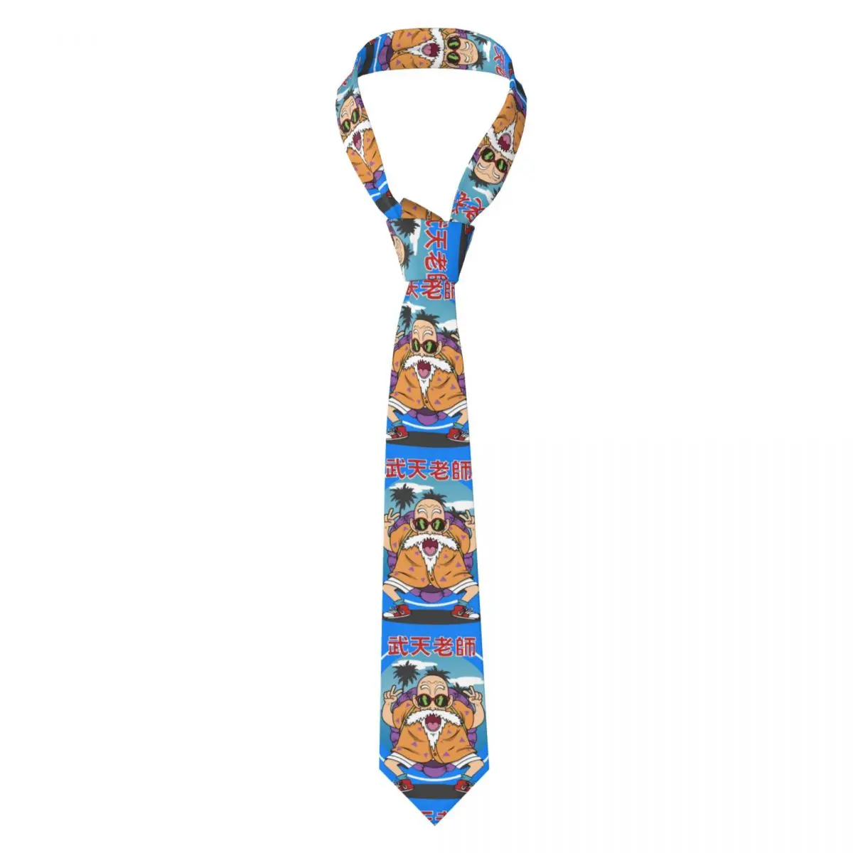 Crazy Muten Neckties Silk 8 cm Master Roshi Kame Sennin Jackie Chun Dragon Ball Neck Ties for Mens Accessories Cravat Office