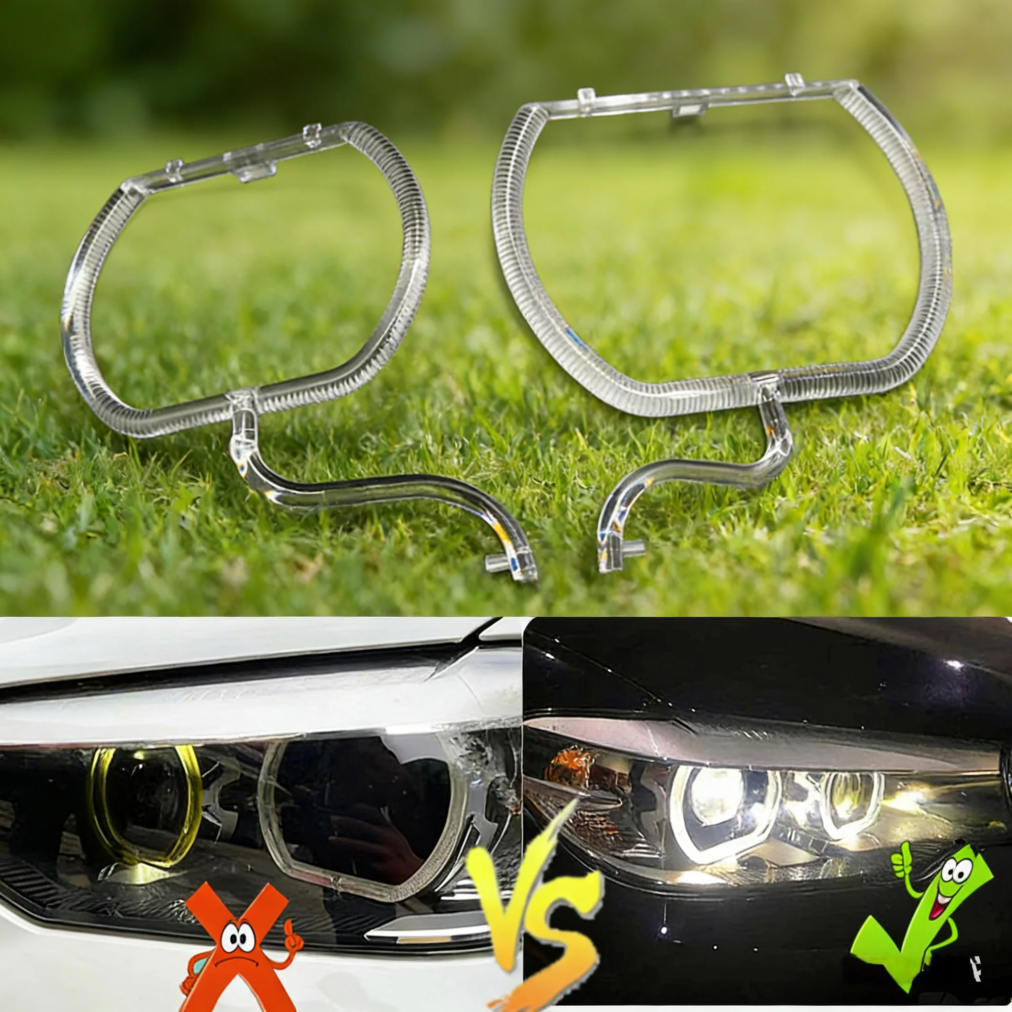 

For Bmw 5 Series G30 G38 2018-2020 Xenon DRL Daytime Running Lights Guide Plate Daytime Running Tube Strip Light pipe aperture