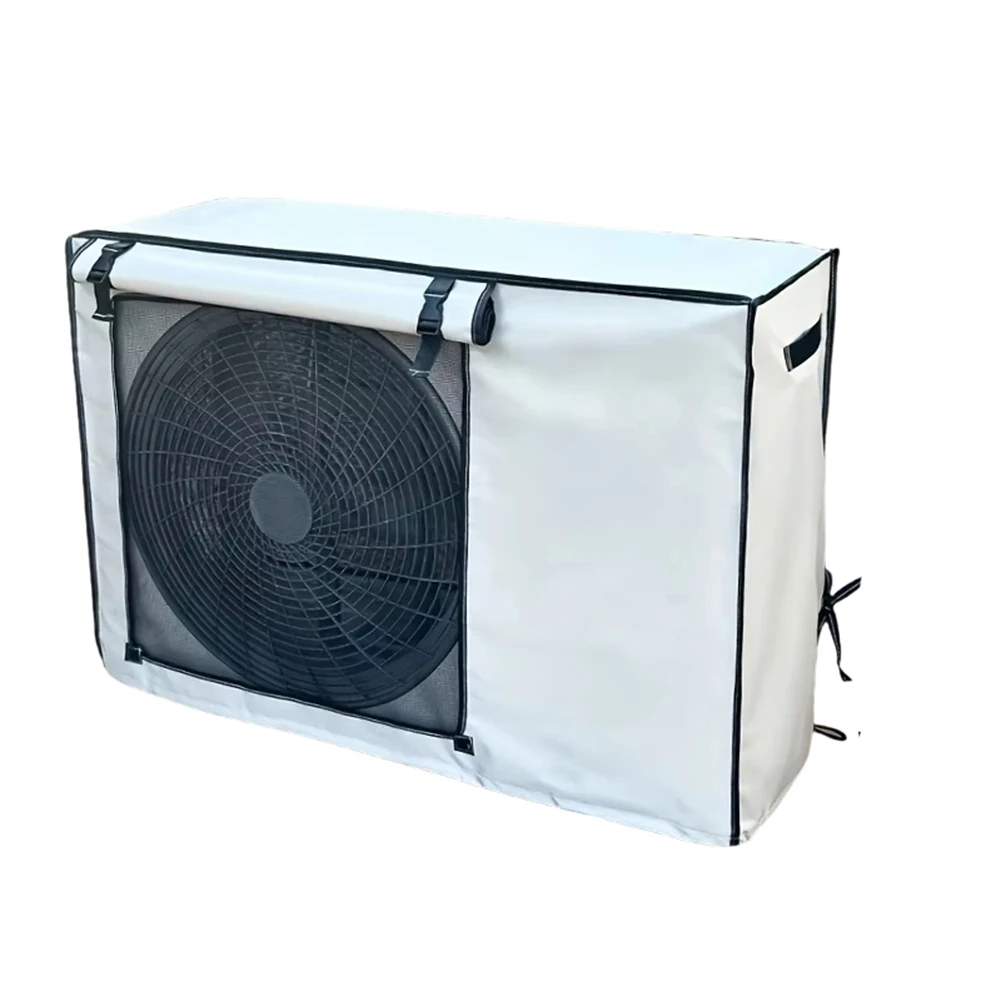 Oxford Cloth Air Conditioner Cover Outdoor Waterproof Dust for proof for UV Resistant Fit Sizes 74x54x26cm to 100x80x43cm Silver