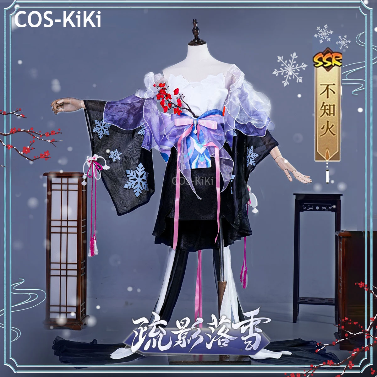 

COS-KiKi Onmyoji Shiranui Game Suit Elegant Kimono Style Uniform Cosplay Costume Halloween Party Role Play Outfit Women