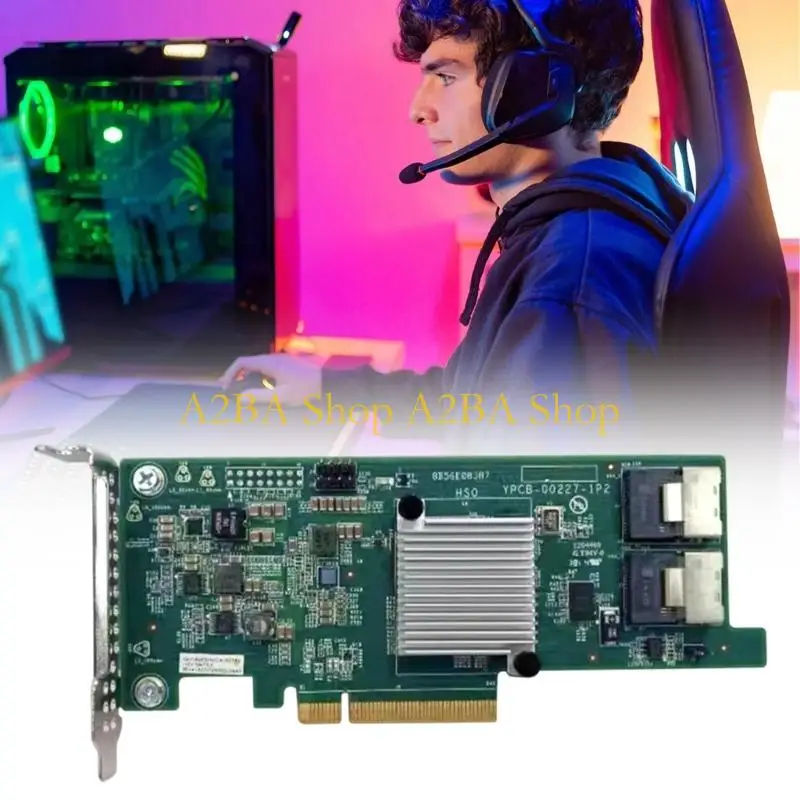 A2BA 8 Port Mini SASs SFF 8087 Controller Card For RAIDs And Virtualization