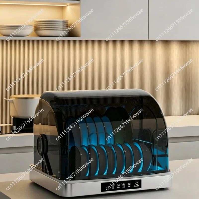 Household Mini Tableware Disinfection Cabinet Desktop Drying Sterilizing Cupboard Without Draining