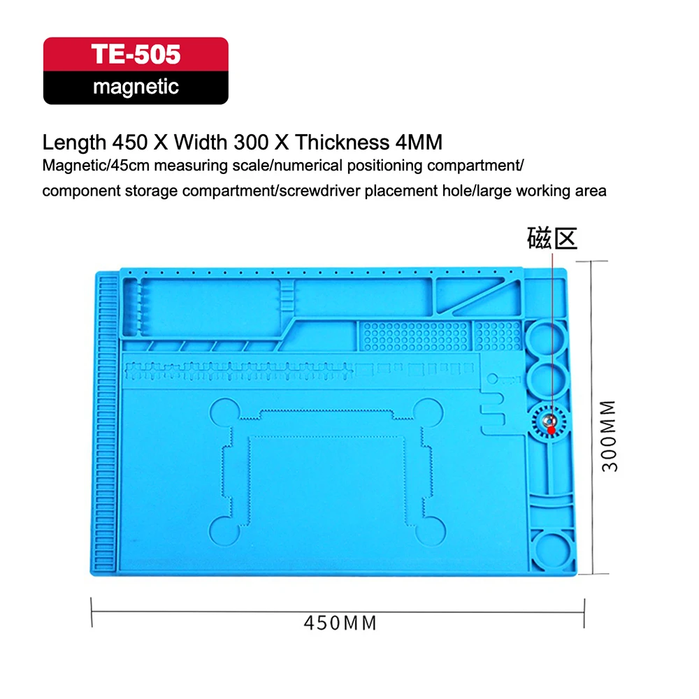 

Silicone Soldering Pad Desk Platform Mat for Welding Station Iron Phone PC Repair Magnetic Heat Insulation No Lead Welding Tools