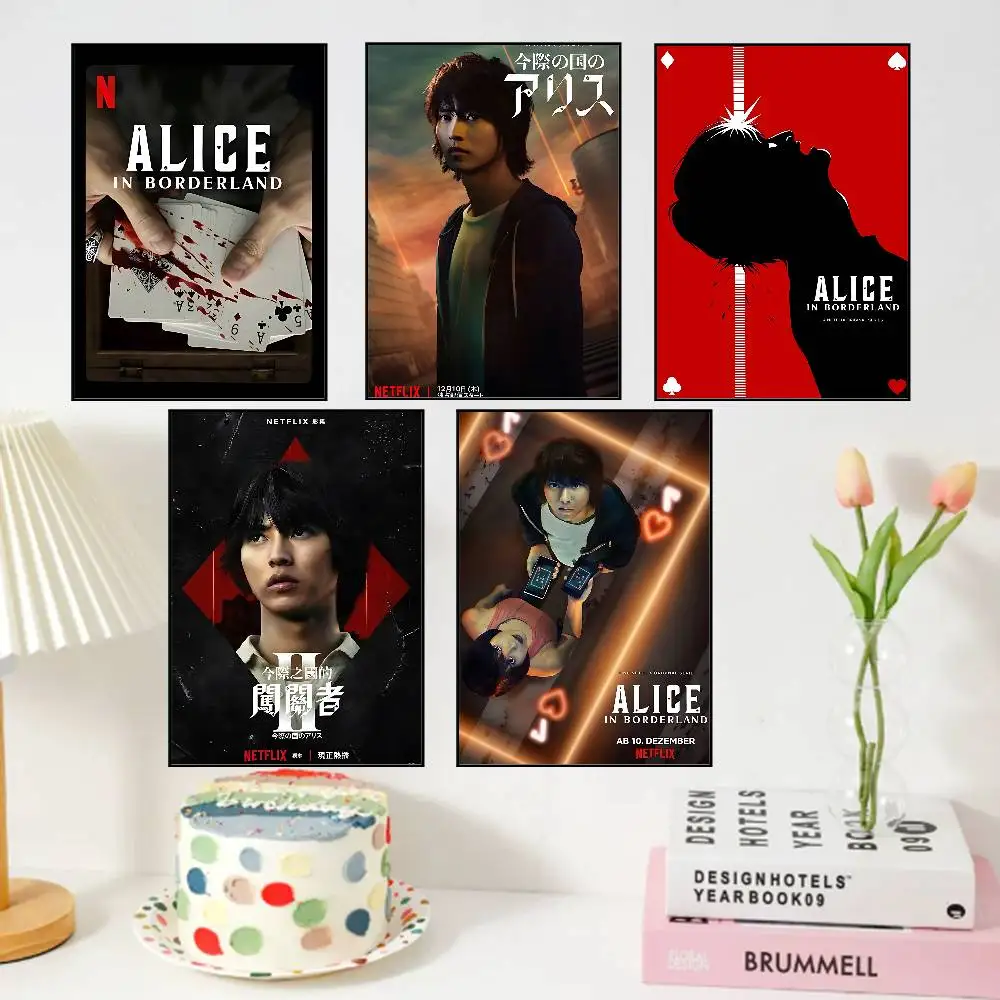 TV A-Alice In Borderland-n Posters Living Room Bar Cafe Quality Canvas Vintage Style Comics Painting Art Home Wall Decor Picture