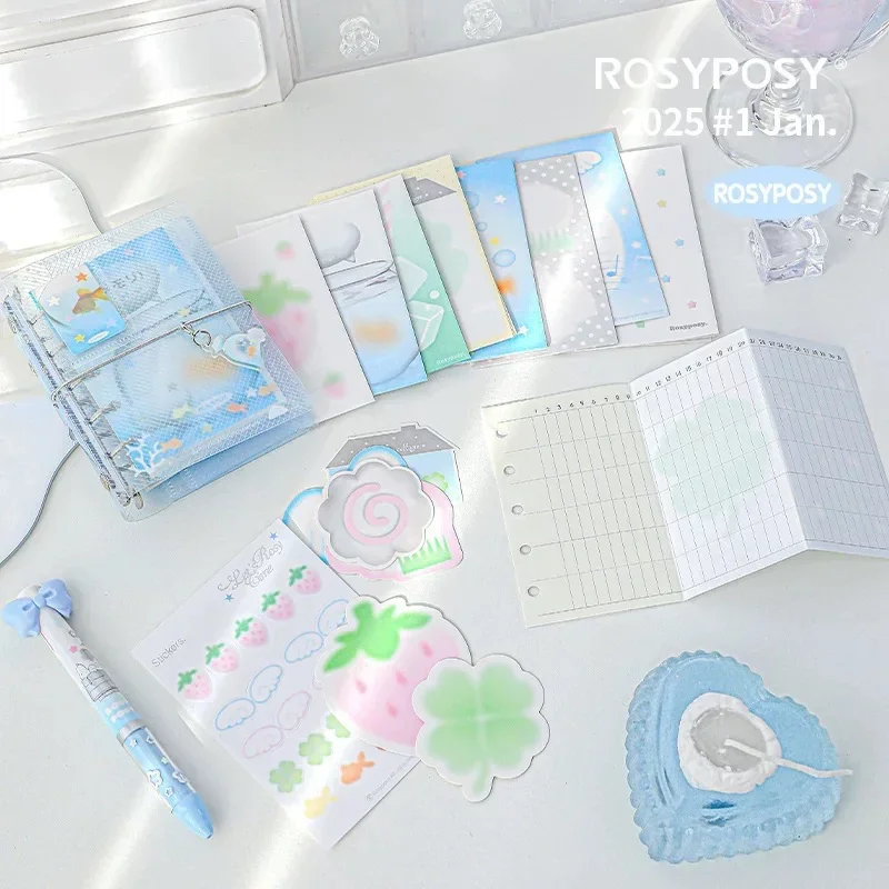 MINKYS M5 Portable Binder Notebook Planner Yearly Daily Weekly Agenda Book Journal Book Kawaii School Stationery