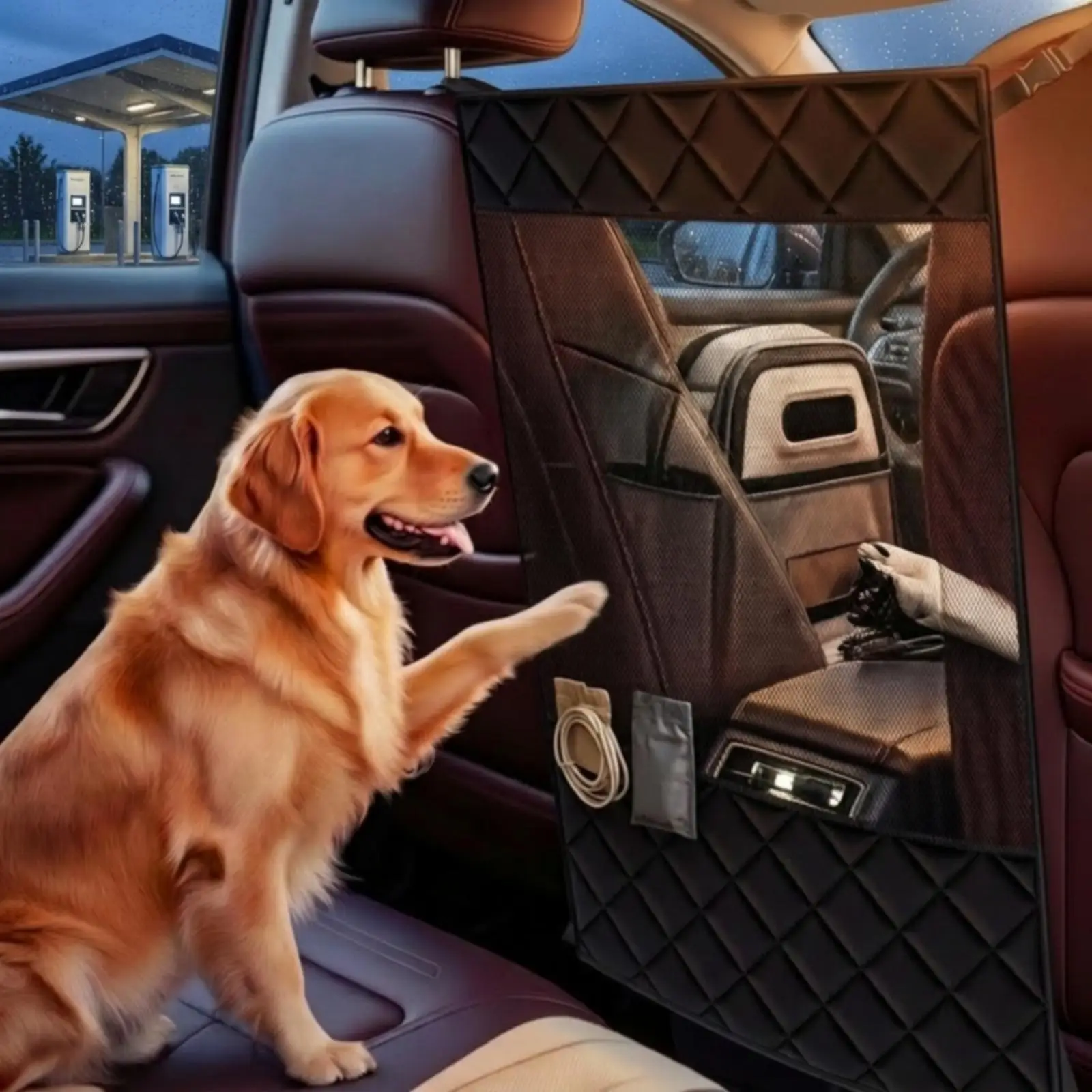 Car Pet Isolation Net Tool-Tool-Optional Divider Sturdy for Road Trips