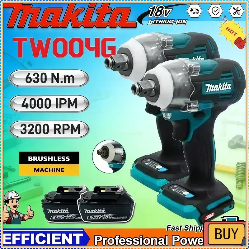 

Бесщеточная отвертка Makita TW004G 630N.m, беспроводная электрическая отвертка, перезаряжаемая дрель-шуруповерт для аккумулятора 18V/20V