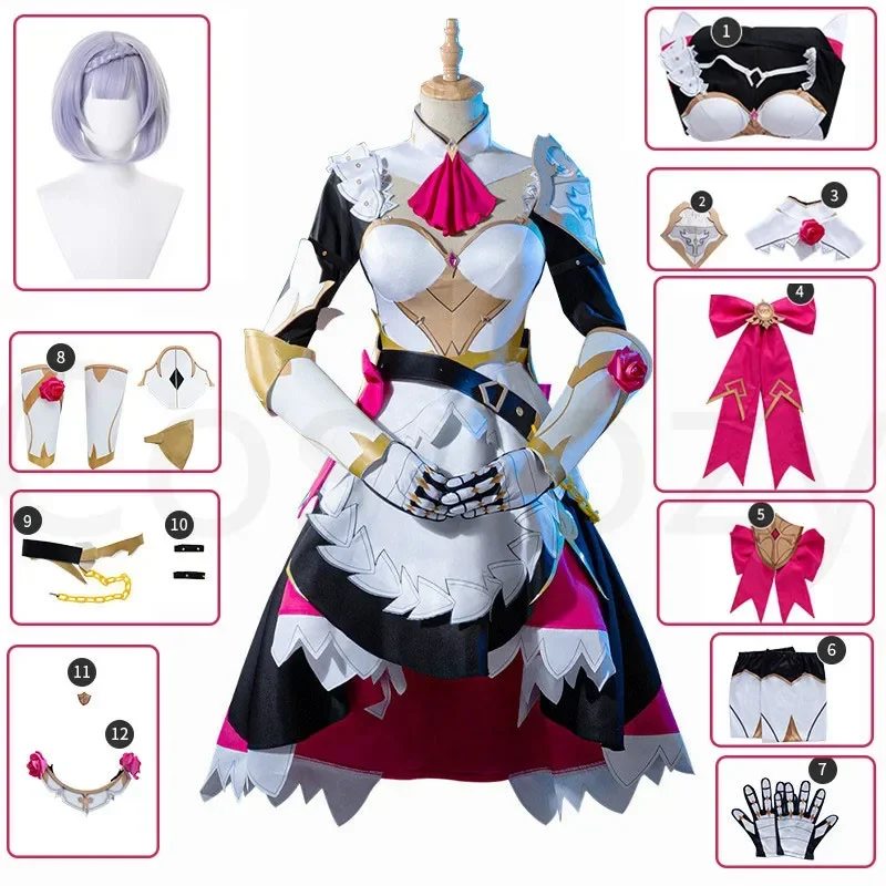 

Genshin Impact Noelle Cosplay Costume Knights Cosplay Maid Costume Full Set Noelle Dress Cosplay Noelle